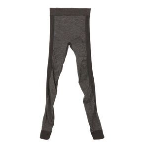 LULULEMON Seamless Ribbed Knit Tights 2/4 No Size Tag Gray Black EUC B55